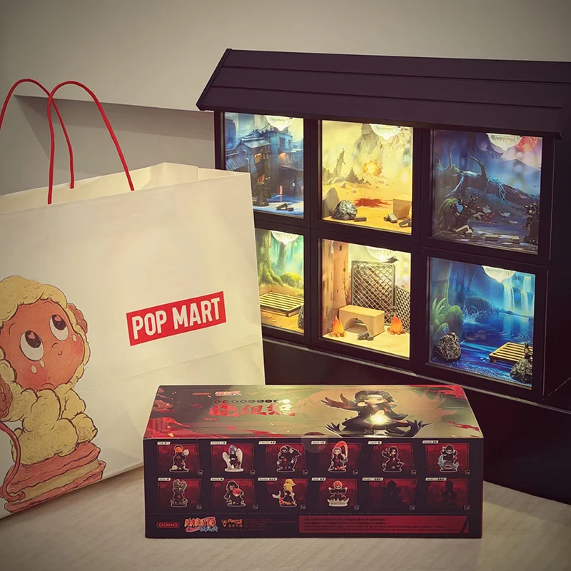 POP MART Naruto Shippuden Kampf gegen Akatsuki Themen-Anime Blind Box Sammlerfigur Modellspielzeug für Anime-Fans