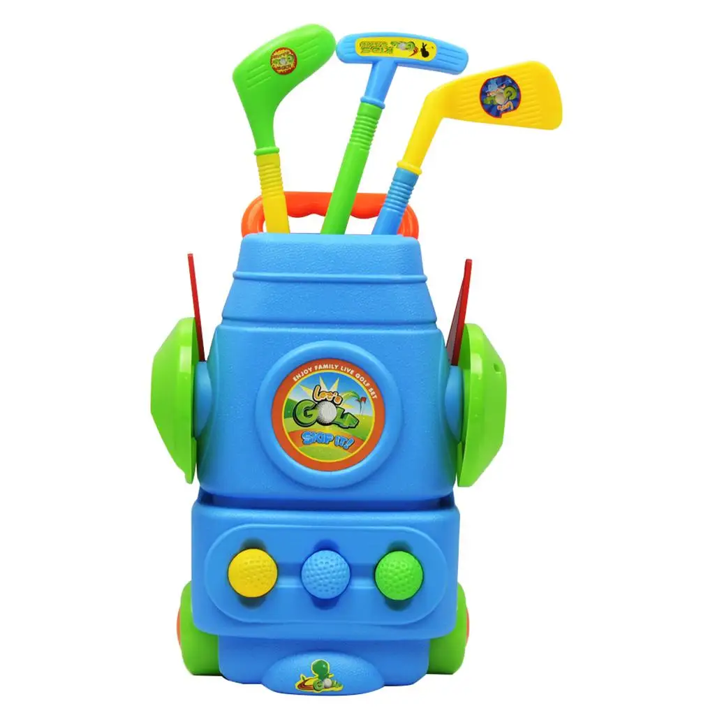 Juego de juguetes de golfista divertido para niños, juguetes de desarrollo temprano para niños, azul