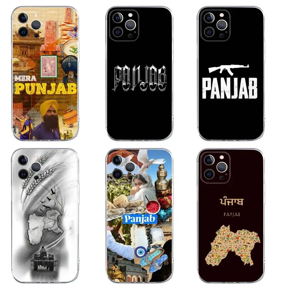 

PANJAB Phone Case For iPhone 16,15,14,13,12,11,Pro,Max,Xs,Xr,X,7,8,Plus,Mini Silicone Clear Cover