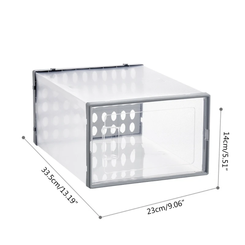 Clear Plastic Shoe Storage Box Thickened Stackable Shoe for Case Drawer Type Container for Men Women