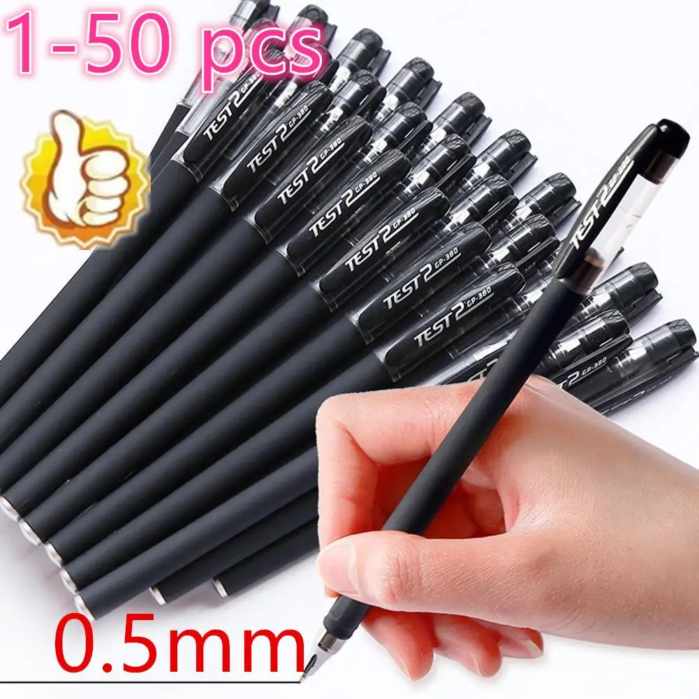 Viel Gel Stift Set Schul bedarf schwarze Tinte Farbe 0,5mm Kugelschreiber kawaii Stift Schreib werkzeug Schul büro Briefpapier Großhandel