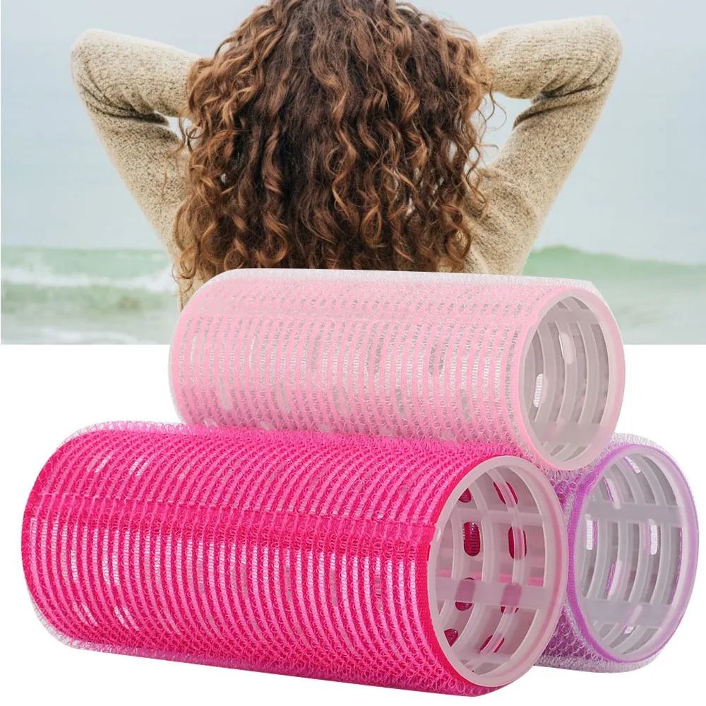 3 Different Sizes Self Adhesive Hair Rollers Portable Professional Styling Curlers Self-Adhesive Easy to use Hairdressing Tool