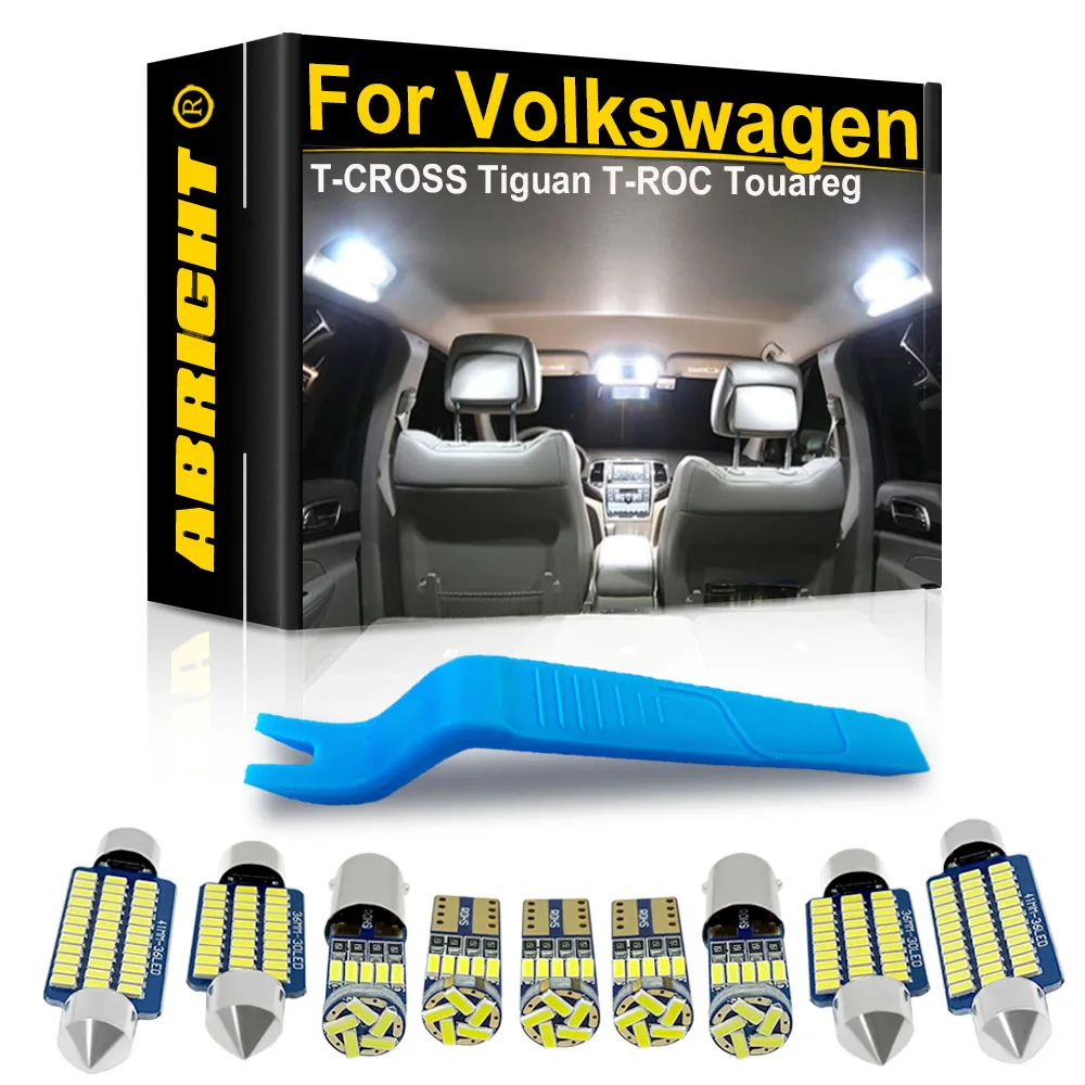 

Car Interior LED Light For Volkswagen T-CROSS Tiguan 5N Allspace T-ROC Touareg 7L 7P 2005 2008 Accessories Indoor Lamp Canbus