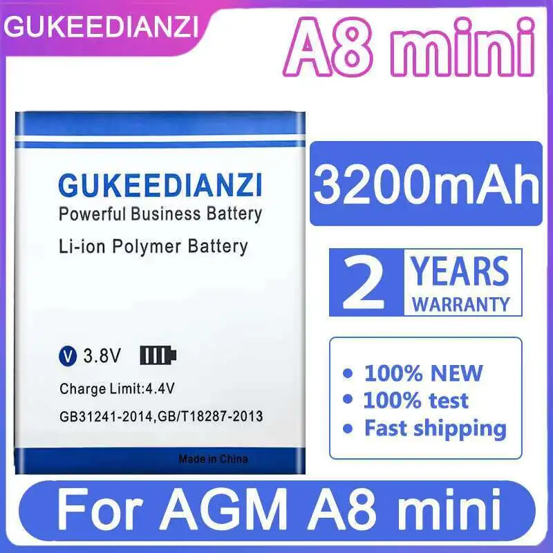 

3200Mah Mobile Phone Battery Premium Replacement For Agm A8 Mini