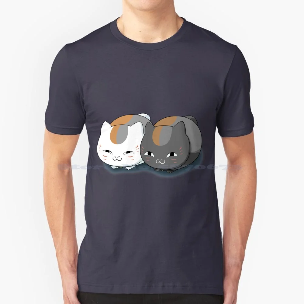 Nyanko-Sensei!! T Shirt 100% Cotton Tee Nyanko Sensei Natsume Yuujinchou Book Of Friends Youkai Yokai Spirits Anime Manga Cat