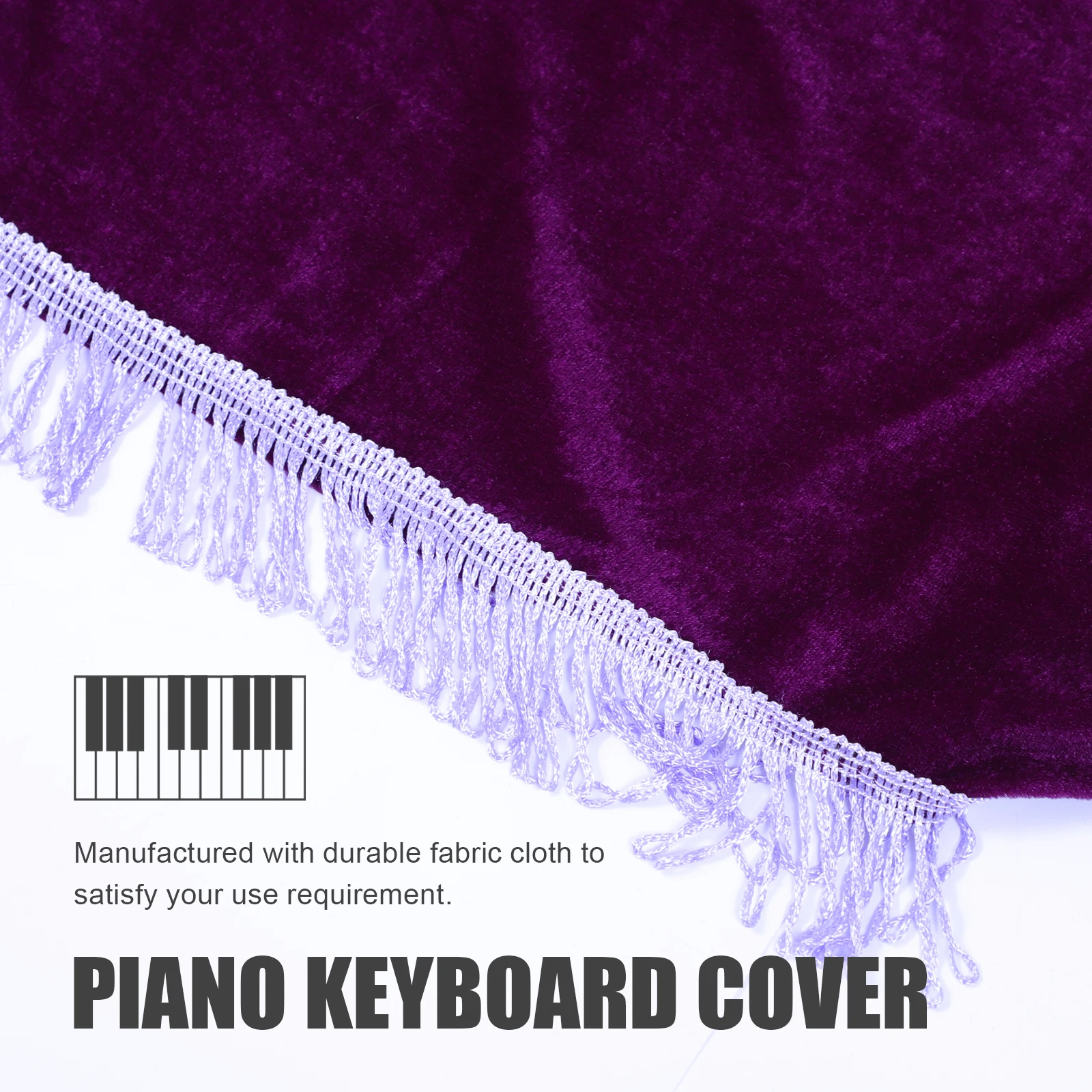 

Delicate Electronic Piano Dustproof Cover Purple Keyboards Protective Cloth Fabric for