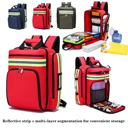 Trousses de premiers soins d'urgence, sacs à dos de sauvetage, grande capacité, stockage trié, kits de survie en camping en plein air, trousses médicales