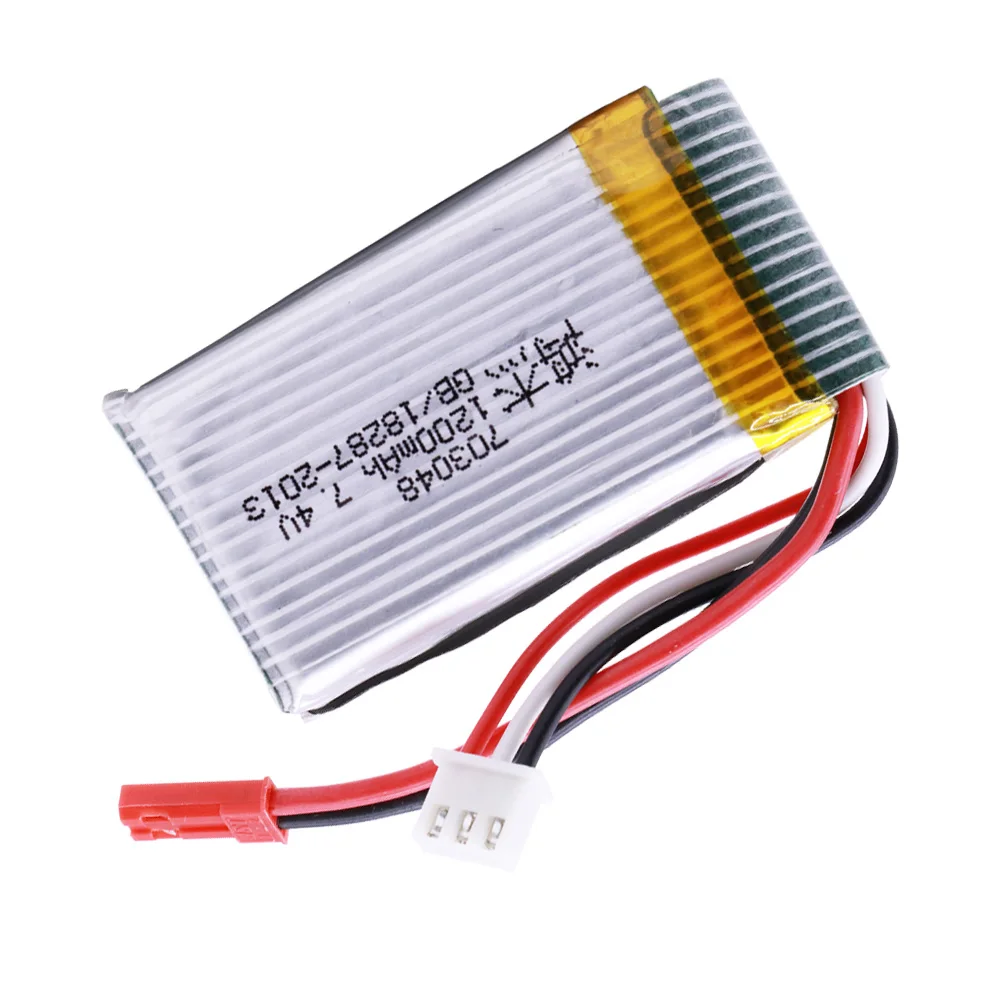 2PCS/lot 7.4V 1200mah 703048 Lipo Battery For MJXRC X600 7.4V 1000mah 25c 2s 703048 Lipo Battery for Remote Control toys battery