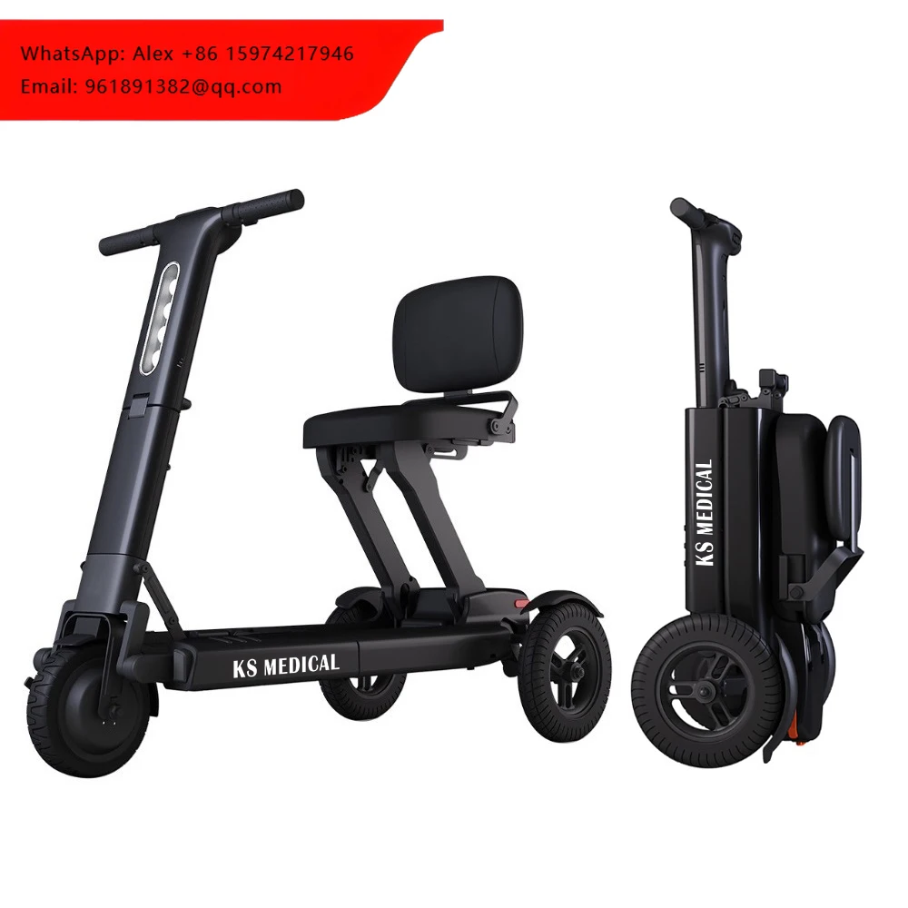 

KSM-908 Elderly Portable Folding Travel Electric Scooter 3 Wheeler For Handicap Fashion Design Mobility Scooters For Sale