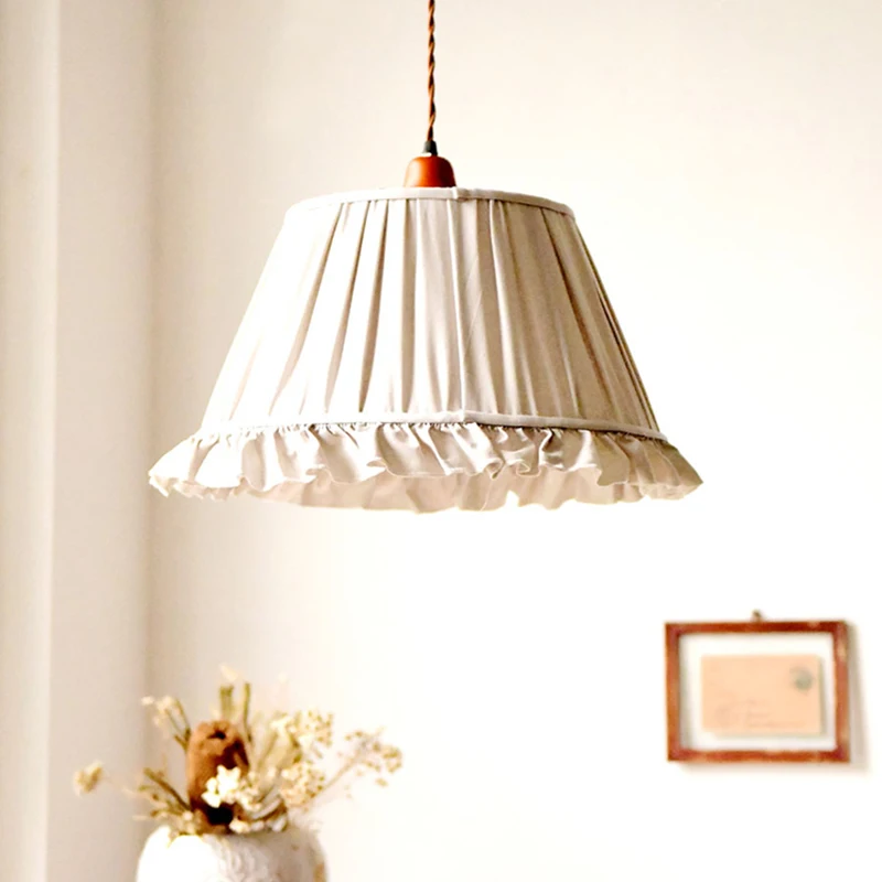 2026 Japanese Retro Wabi Sabi Fabric Pendant Light Living Dining Bedroom Decor Home Cloth Chandelier Room Luxury Lamp Indoor Fix