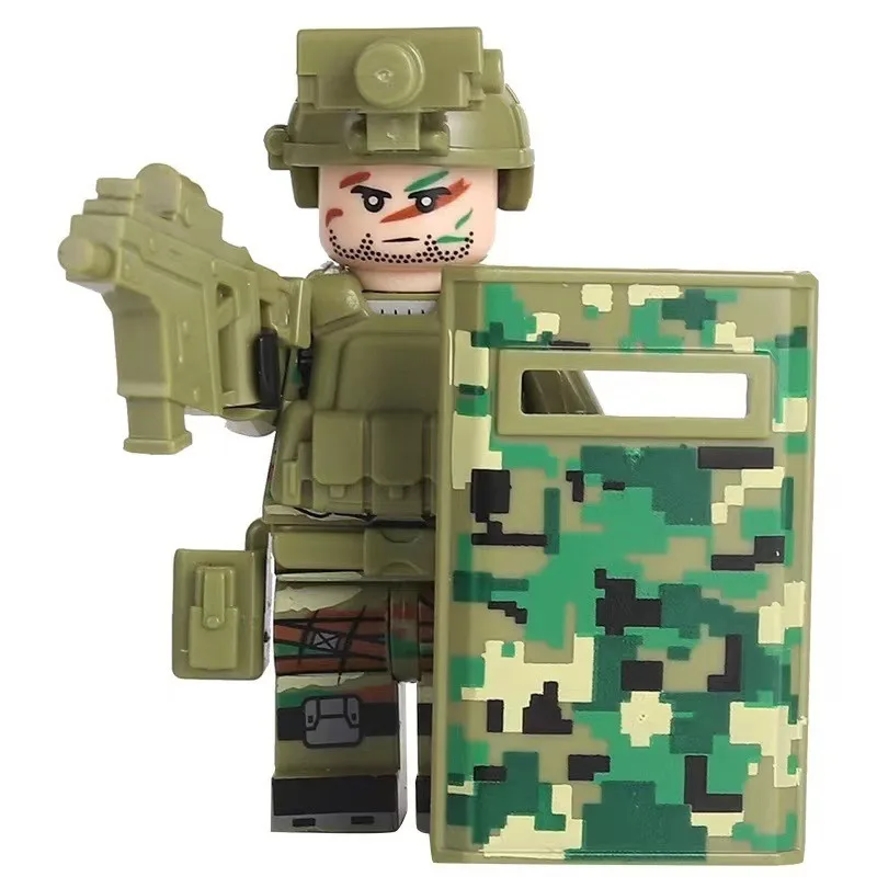 Assembled toys and educational gifts compatible with Lego figures, building blocks, special forces, police, children and boys.