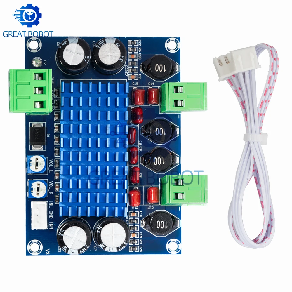 BS Brand XH-M572 TPA3116D2 Amplifier - 2×120W High-Power 5V/24V/28V Chassis Plug-in Board Kit