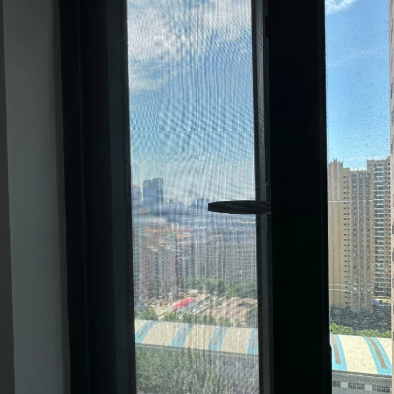 Magnetic Window Screen Mesh Self-Adhesive Fiberglass Mosquito Net with Magnetic Strip Frame Washable & Foldable for Home Use
