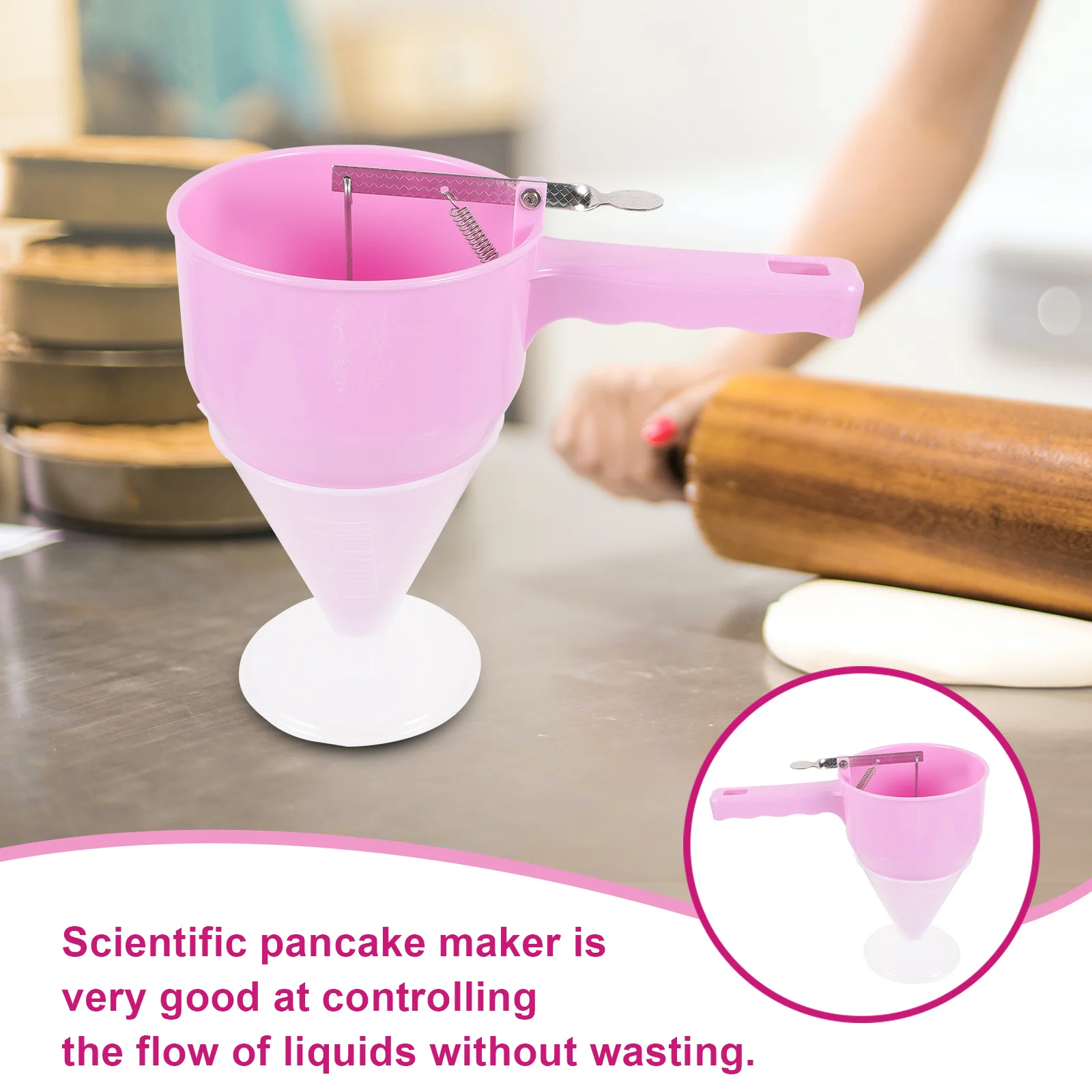 

Octopus-Ball Funnel Detachable Batter Dispenser with Stand Kitchen Baking Tool Pancake Syrup Funnel Pancake Batter Dispenser