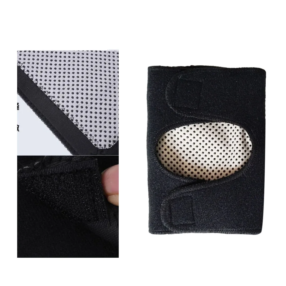 Manga de cotovelo ajustável, 2 peças, terapia ativada por calor, auxiliares de circulação, estabilidade conjunta, tecido elástico macio para confortável e seguro