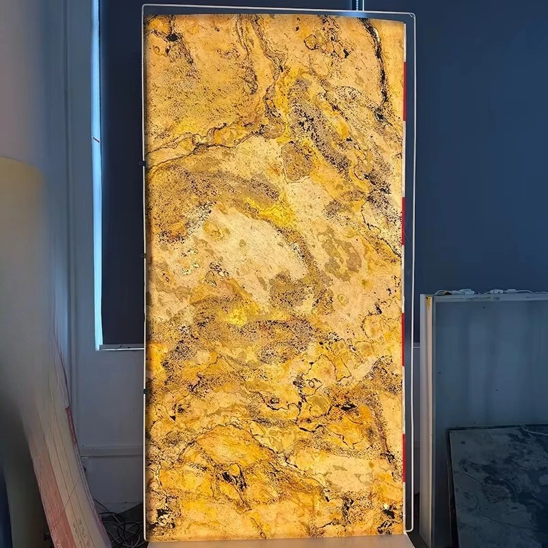 Design Gold Supplier Translucent Stone Veneer Tile Material Flexible Stone Wall Decoration