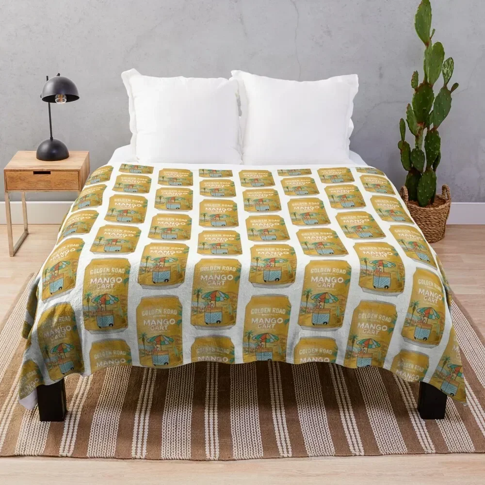 Golden Road Mango Cart Throw Blanket Warm Accent Blanket for Living Room Decoration