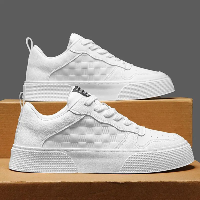 Casual Leather Men Sneakers New Male Lace Up Designer Comfortable Trend Board Shoes for Men Breathable Sneakers Running Shoes운동화