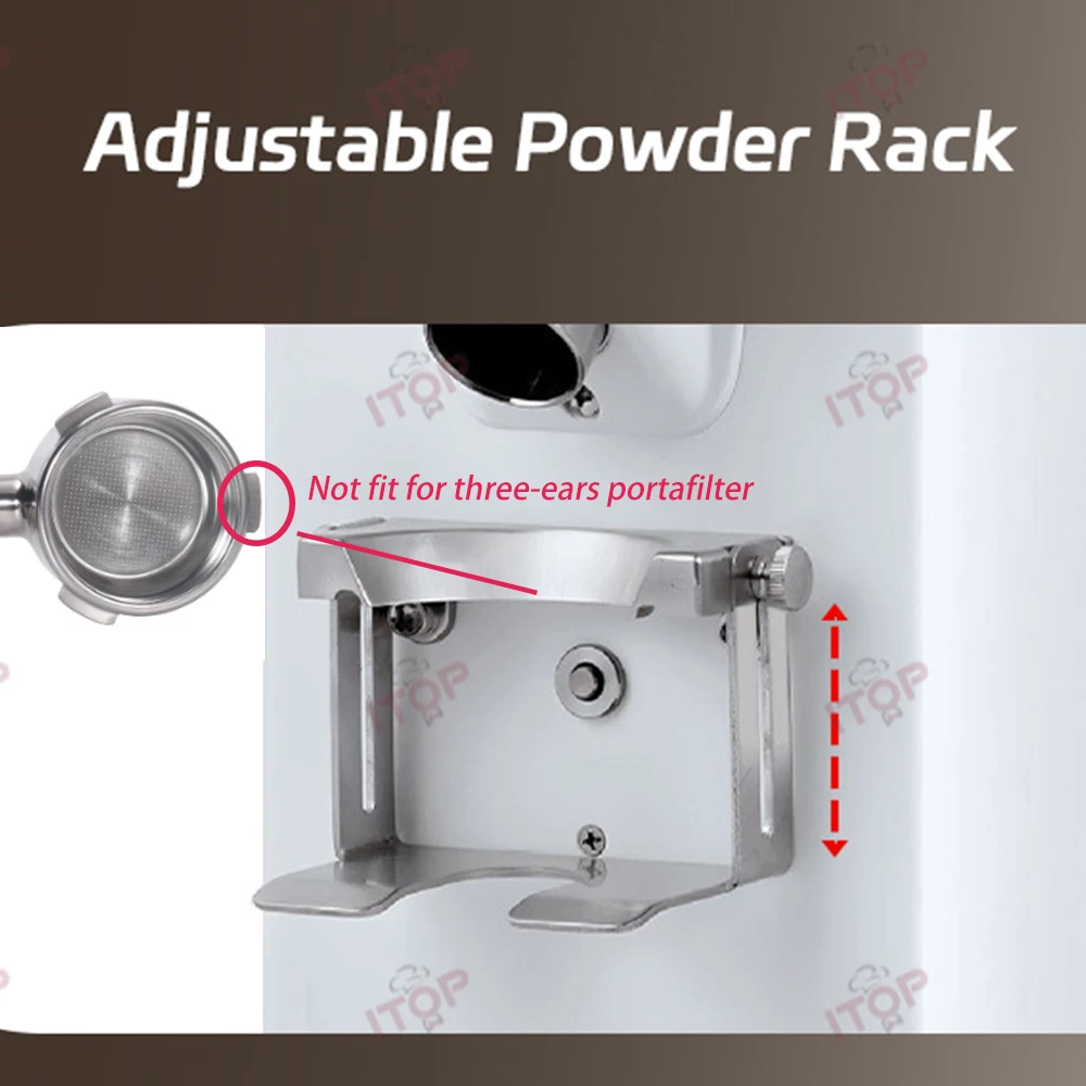 商業コーヒーグラインダー 64 ミリメートルステンレス鋼フラットバリグラインダークイックに取り外し可能なバリクリーニング用