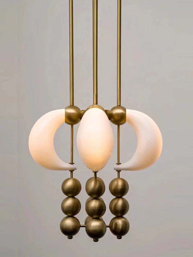 Italy Modern 2026 New Design White Glass Chandeliers Elegant Home Applicants LED  Dimmable Lightings For Living Room