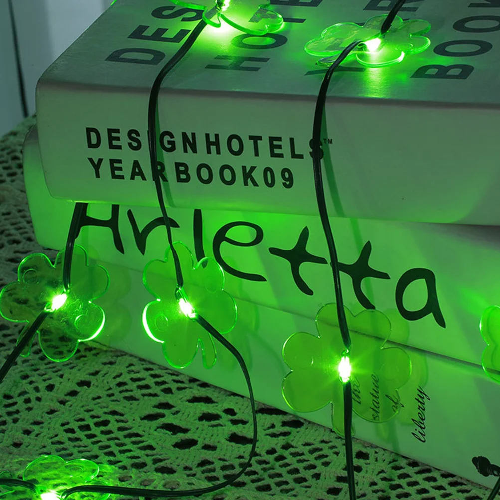 1Set LED Shamrock St Patricks Day Luci decorative a corda 3 metri 100 LED USB Lucine verdi per l'arredamento della stanza delle feste al coperto