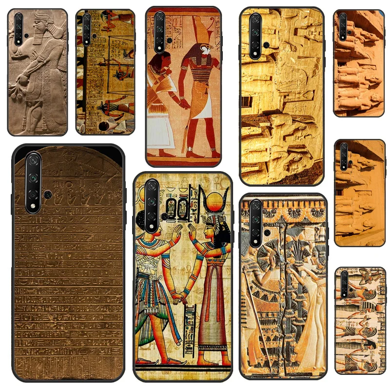 

Egypt Cuneiform Akkadian Pharaoh For Huawei Nova Y70 Y90 Y60 Y72 Y61 Y91 12s 12i 11i 7i 8i 9 10 SE P60 Pro P30 P40 Lite Case