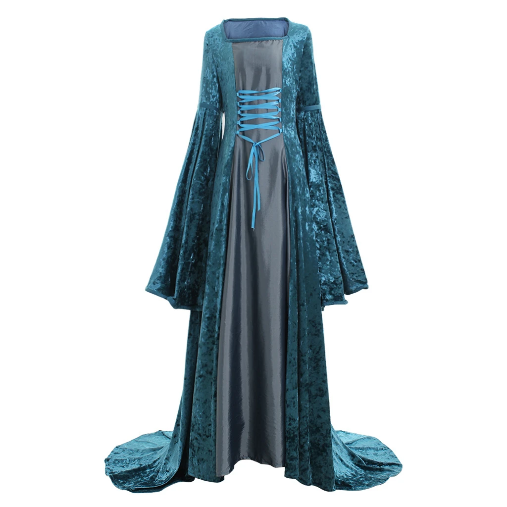 

Lady's Medieval Renaissance Historic Dress Inspiration Maiden Velvet Ball Gown Costume Victorian Dress