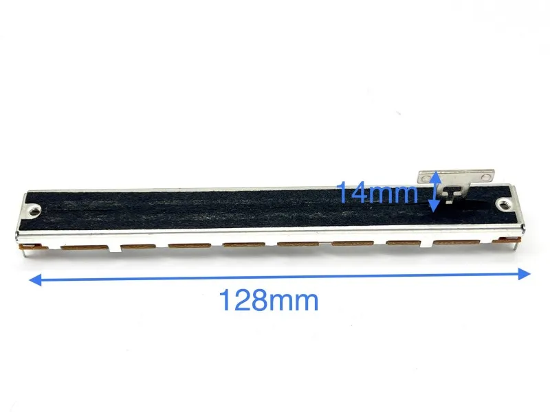 1pcs，Straight slip potentiometer，B10K，8 Pin，Total length 128mm，Terminal Pin 4:4