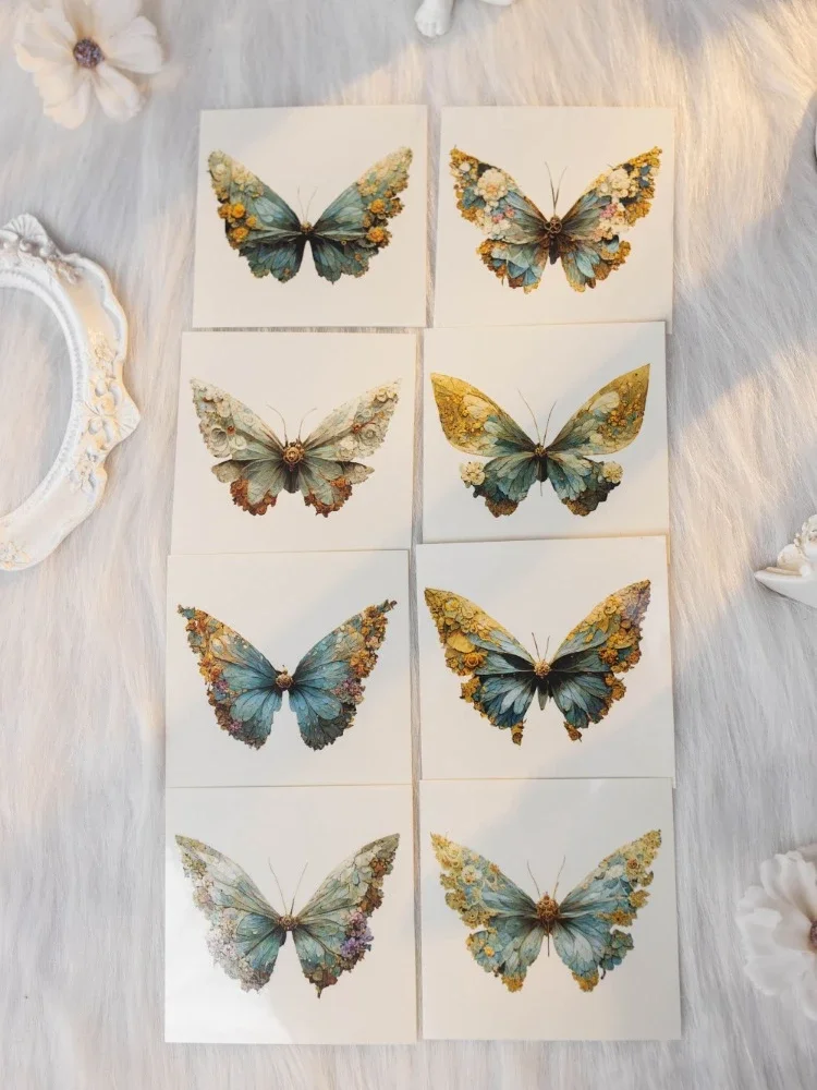 Shimmery Blue Butterfly Waterproof Temporary Tattoo Sticker - Unique Party & Holiday DIY Decorations, Fast Shipping