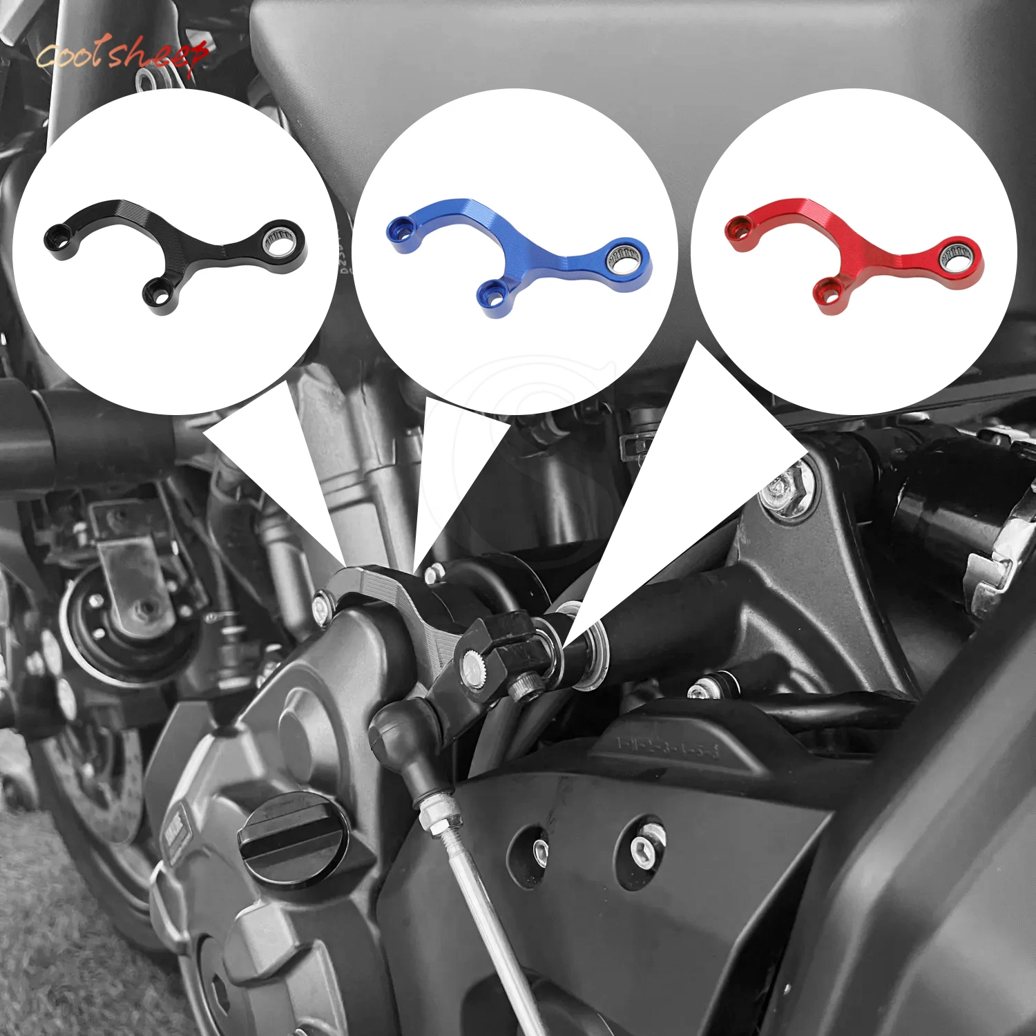 Estabilizador de cambio de marchas para motocicleta, soporte de cambio de marchas para YAMAHA XSR700 MT-07 Tracer 700 Tracer7 FZ07 R7 Tenere 700 Rally World Raid