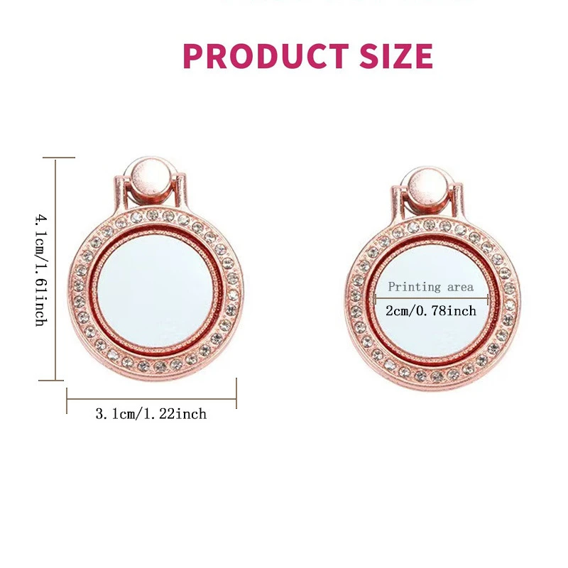 Custom Photo Glitter Mobile Phone Holder Ring Grip