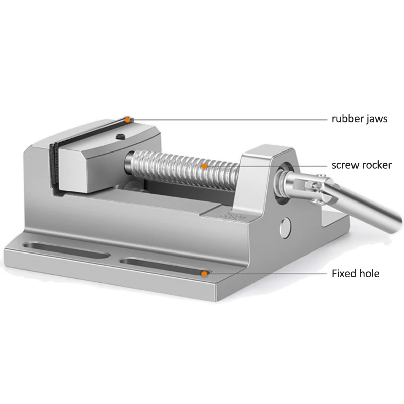 Vise wrench with double fine-tuning Precision Universal Industrial-grade Heavy-duty Workbench Flat-mouth Vise Fixed Table