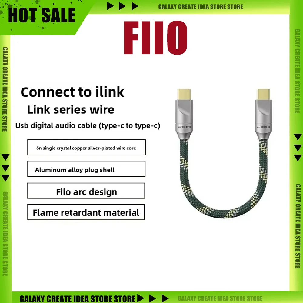 

FiiO LINK Series Type-C to Type-C Cable Double-headed OTG Decoding Patch Cord Data Line For Music Data Line Gifts