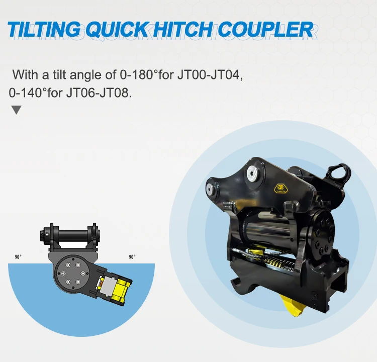Tilting Quick Hitch Coupler for Excavator