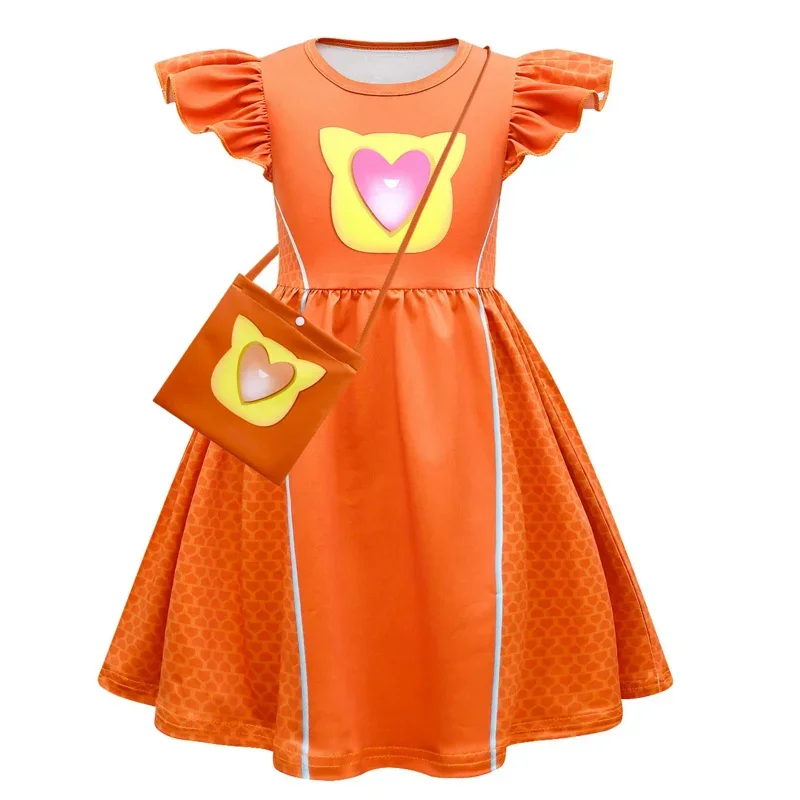 SuperKitties-vestido de verano para niñas, vestido de SuperKitties para bebés y niños, bata de princesa, vestidos de fiesta de cumpleaños para niños pequeños con bolsa