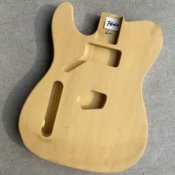 FB012 Left Hand Tele Electric Guitar Unfinished TL Guitar Body in Solid Wood Custom Bridges Standard Pickups DIY Replace Use