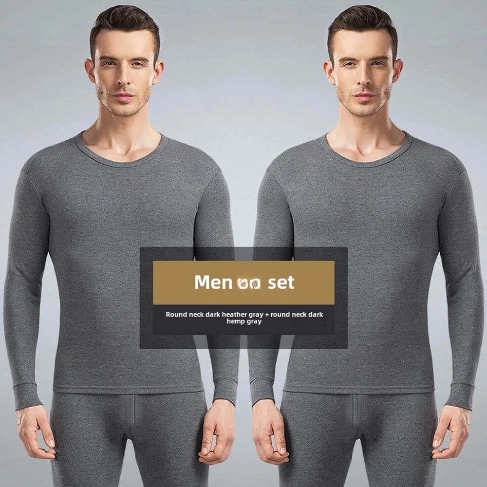 Зимнее теплое нижнее белье, мужской теплый комплект из топа + брюк, плотная одежда, удобный комплект теплого нижнего белья