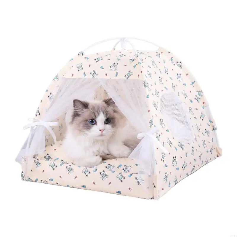 G99a thú cưng teepee chó mèo giường cho mèo nhỏ chó ngoài trời cắm trại nghỉ ngơi động chó thoáng khí