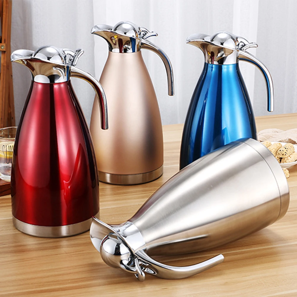 

Stainless Steel Cold Water Jug Large Capacity Insulated Bottle Kettle Vacuum Pot Thermal Coffee Boiling Kitchen Bar Office