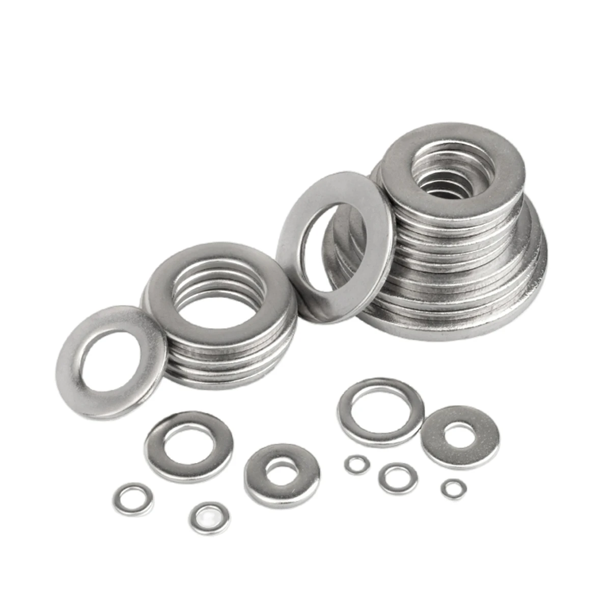 20/50PCS 304 Guarnizione Rondella In Acciaio Inox M1.6 M2 M2.5 M3 M3.5 M4 M5 M6 M8 M10 Addensato Rondella Piatta Rondella di Metallo Piatto di Metallo