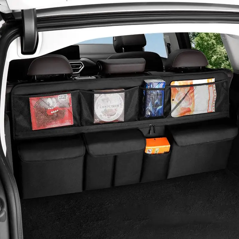 Car Back Seat Trunk Organizer Car Back Seat Trunk Organizer Large Capacity Vehicle Interior Cargo Bag With Multiple Pockets For