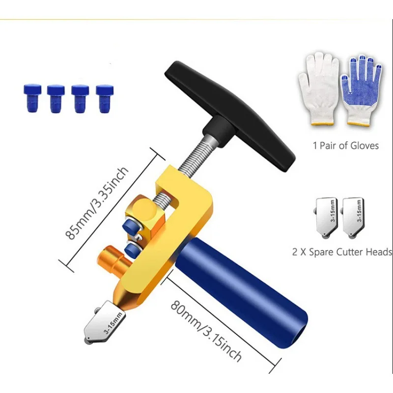 2 in 1 Fliesens ch neider Glas Aluminium legierung Schneidwerk zeugs atz