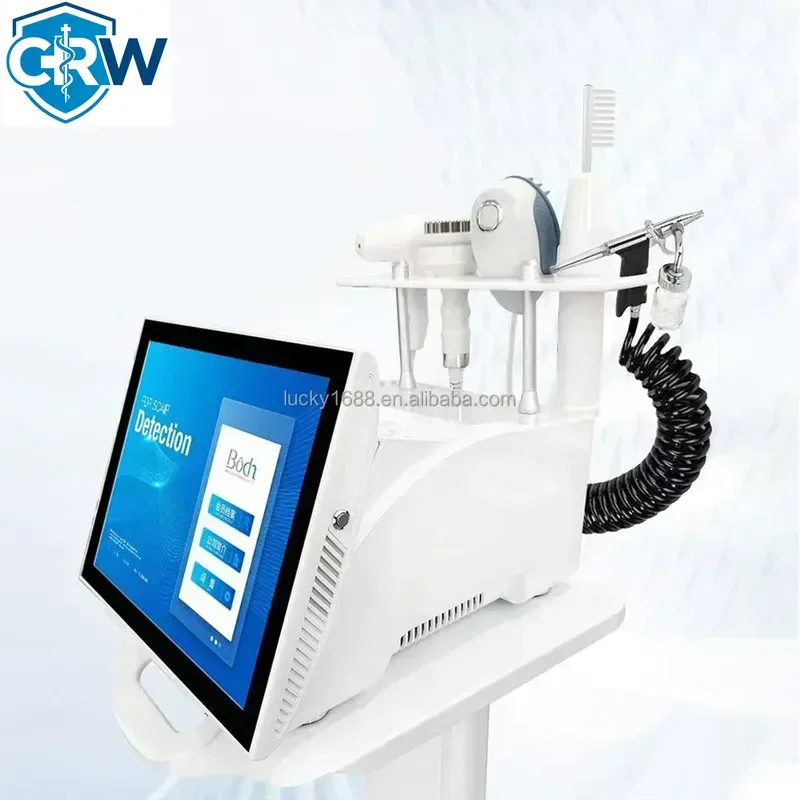 CRW 5in1 Scalp Massage Hair Loss Treatment Growth Hair Analysis Device Hair Machine with Comparison Mode