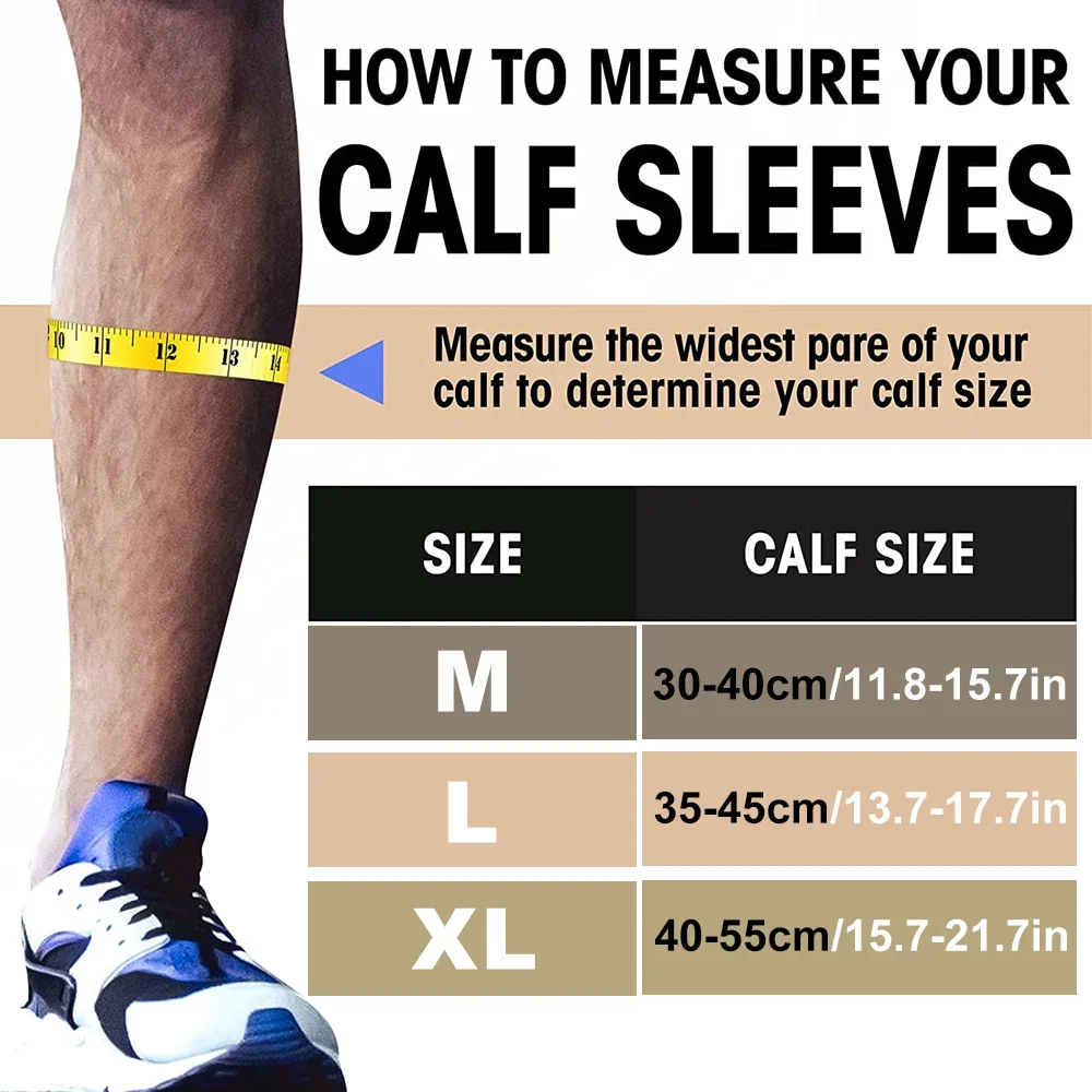 1PC Calf Compression Sleeves for Men Women,Footless Compression Socks Support for Varicose Veins,Running - Leg Sleeve Brace