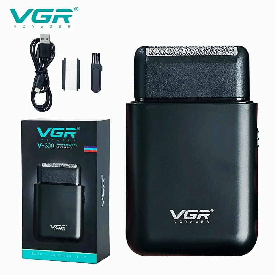 VGR Electric Shaver Professional Shaver Portable Mini Shaving Machine USB Charge Beard Trimmer for Men V 390, image 8