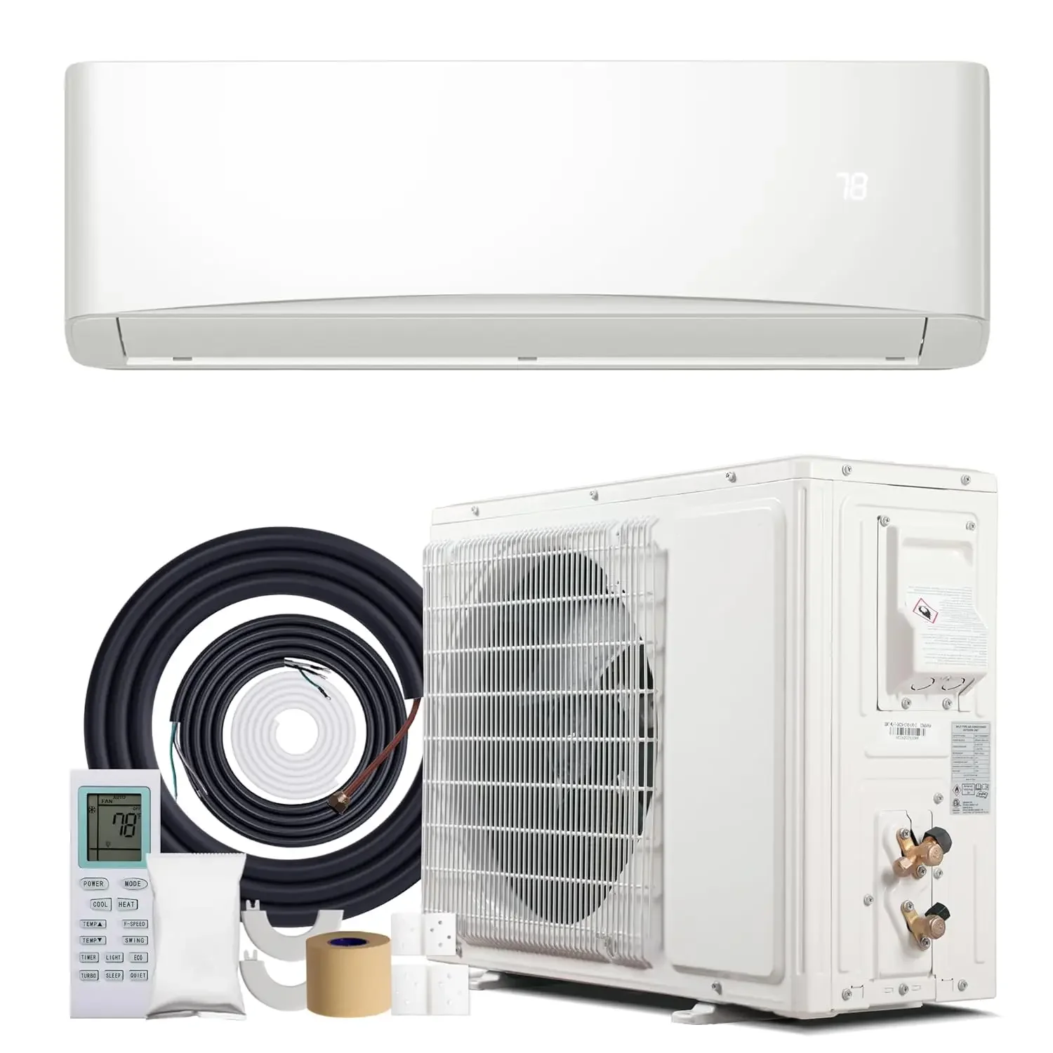 12000 BTU Mini Split Air Conditioner& Heater, 17 SEER 2 Wall-Mounted AC Unit Cools Rooms Up to 750 Sq. Ft,, Customized