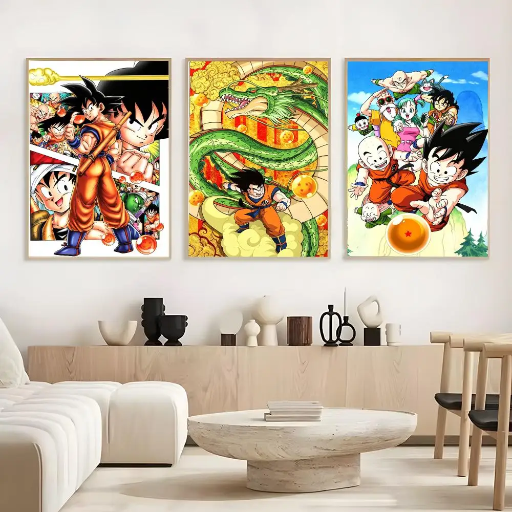 Anime D-Dragon B-Ball Poster Frameless Poster Self-adhesive Art Waterproof Paper Sticker Coffee House Bar Room Wall Decor
