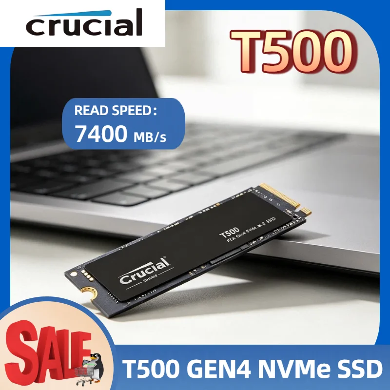 

Crucial T500 500GB 1TB PCIe Gen4 NVMe M.2 SSD 7300MB s Internal Gaming Drive for Desktop Laptop OEM Original Pro