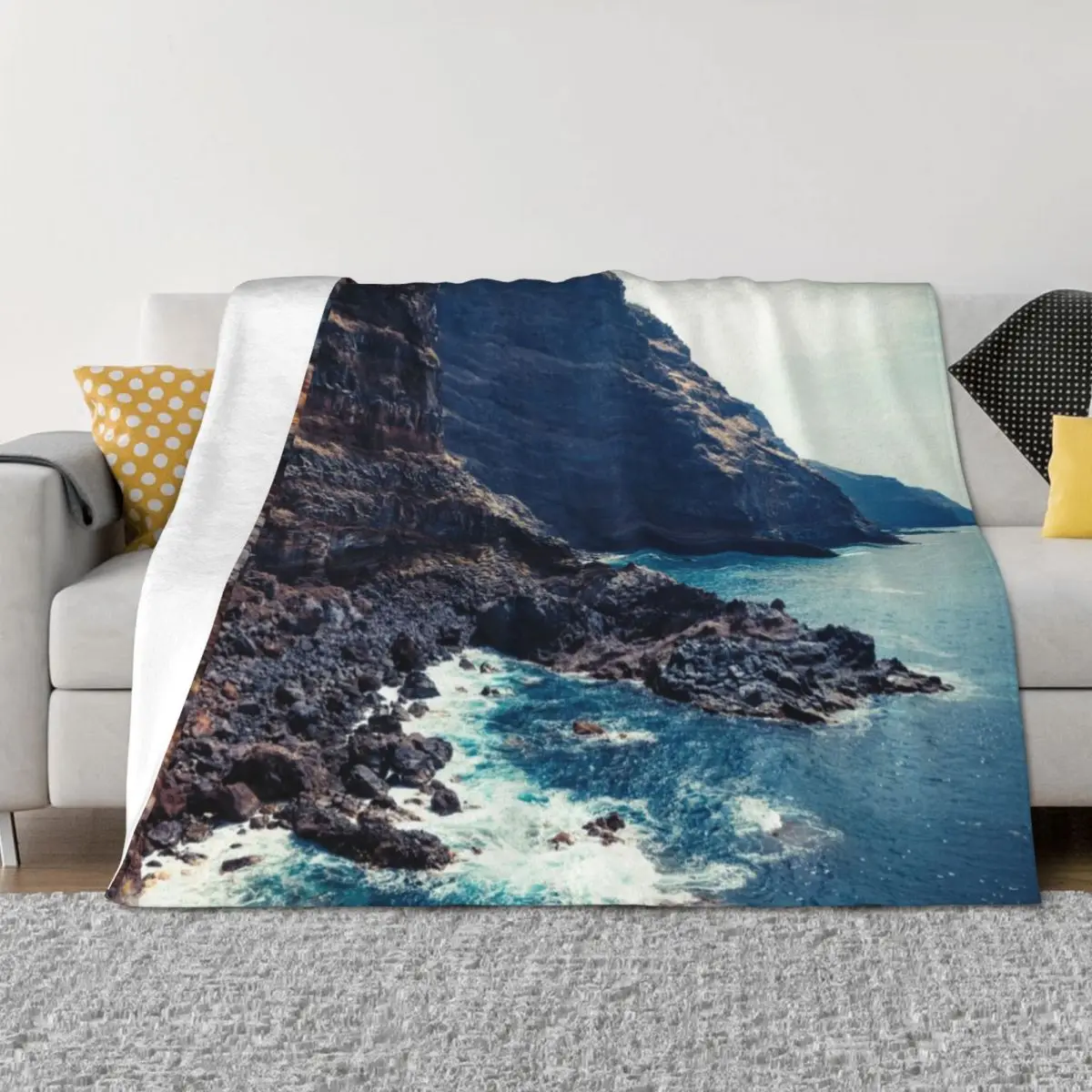 

Wild Coast - Tijarafe - La Palma - Canary Islands Throw Blanket Blankets Sofas Of Decoration Fashion Sofas Sofa Quilt Blankets