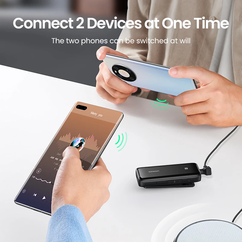 UGREEN Đầu Nhận Bluetooth 5.0 USB DAC 3.5Mm Âm Thanh Không Dây Bộ Khuếch Đại Tai Nghe NFC AptX AptX HD QCC3034 Bluetooth 5.0 Adapter